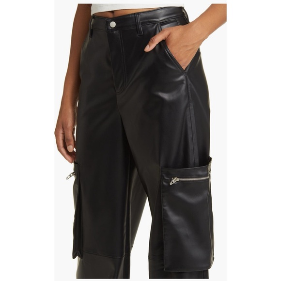 BLANKNYC Rib Cage Frankle Faux Leather Cargo Grunge Pants Dark Academia - Picture 6 of 9